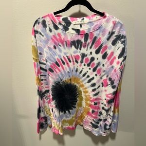 NWOT - Free People We the free long sleeve tie-dye cosmic tee size small